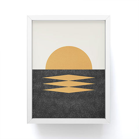 MoonlightPrint Sunset Geometric Midcentury style Framed Mini Art Print