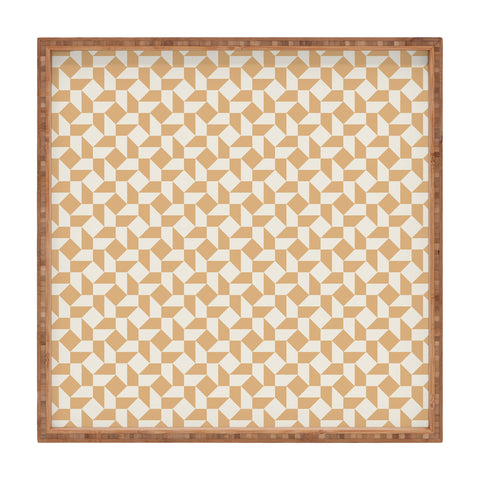 MoonlightPrint Tile Pattern 1 Yellow Square Tray