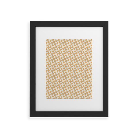 MoonlightPrint Tile Pattern 1 Yellow Framed Art Print