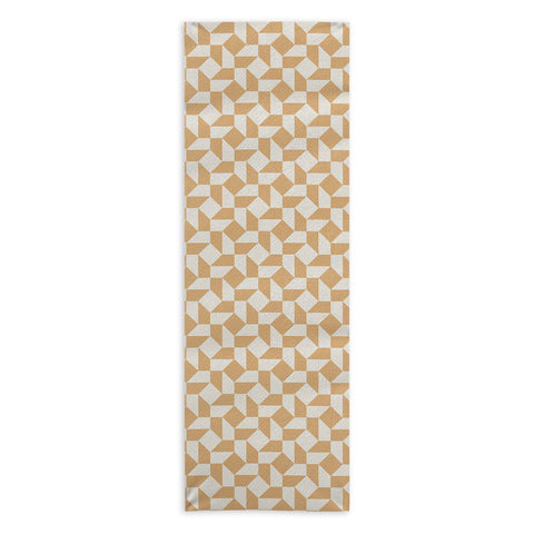 MoonlightPrint Tile Pattern 1 Yellow Yoga Towel