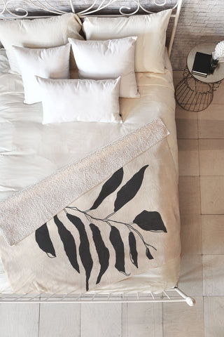 Morgan Elise Sevart breezy palm Fleece Throw Blanket