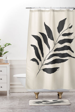 Morgan Elise Sevart breezy palm Shower Curtain And Mat