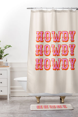 Morgan Elise Sevart howdy howdy Shower Curtain And Mat