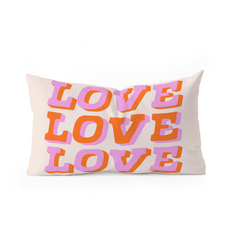Morgan Elise Sevart much love Oblong Throw Pillow