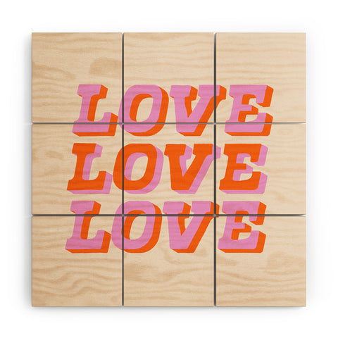 Morgan Elise Sevart much love Wood Wall Mural