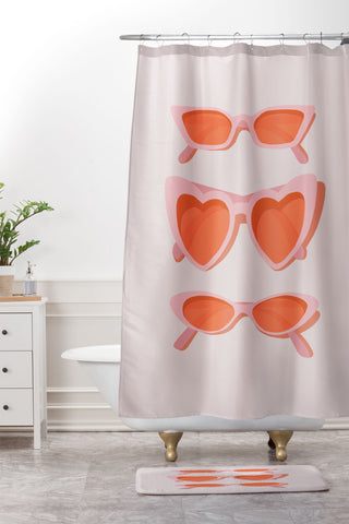 Morgan Elise Sevart rose tinted Shower Curtain And Mat