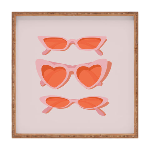 Morgan Elise Sevart rose tinted Square Tray