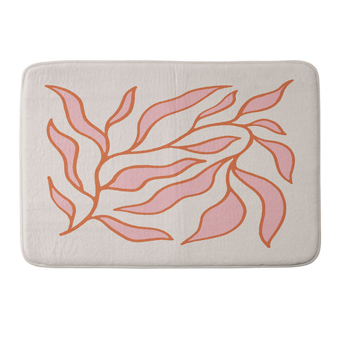 Morgan Elise Sevart sweet pea pink Memory Foam Bath Mat