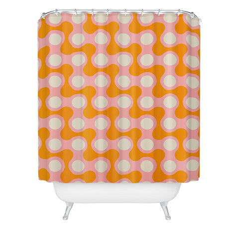 Morgan Elise Sevart swell squiggles Shower Curtain