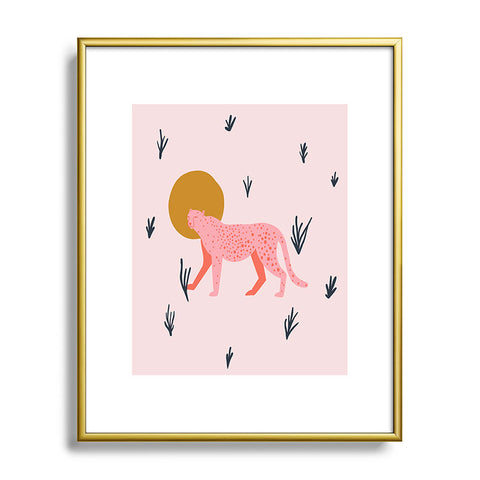 Morgan Elise Sevart trot cat Metal Framed Art Print