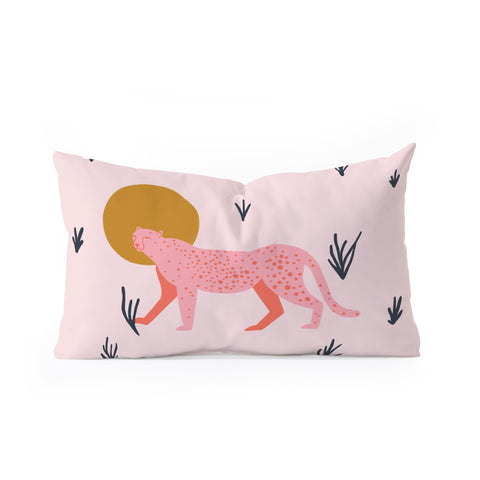 Morgan Elise Sevart trot cat Oblong Throw Pillow