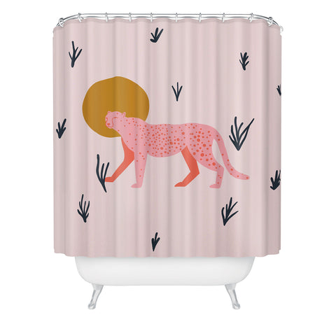 Morgan Elise Sevart trot cat Shower Curtain