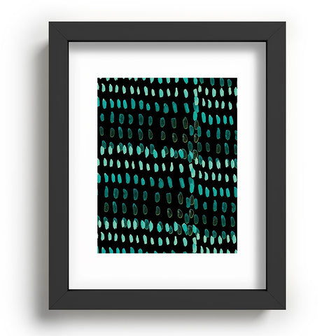 Morgan Kendall aqua dashes black Recessed Framing Rectangle