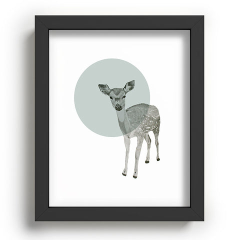 Morgan Kendall aqua deer Recessed Framing Rectangle
