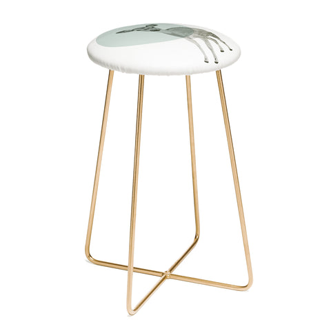 Morgan Kendall aqua deer Counter Stool