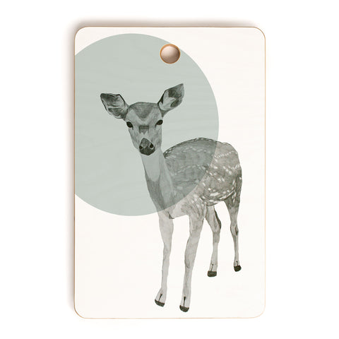 Morgan Kendall aqua deer Cutting Board Rectangle
