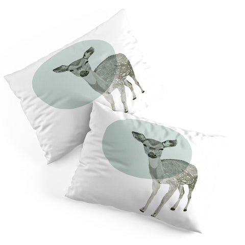Morgan Kendall aqua deer Pillow Shams