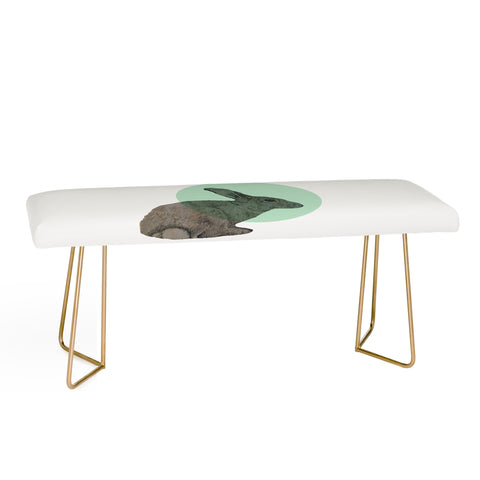 Morgan Kendall aqua rabbit Bench