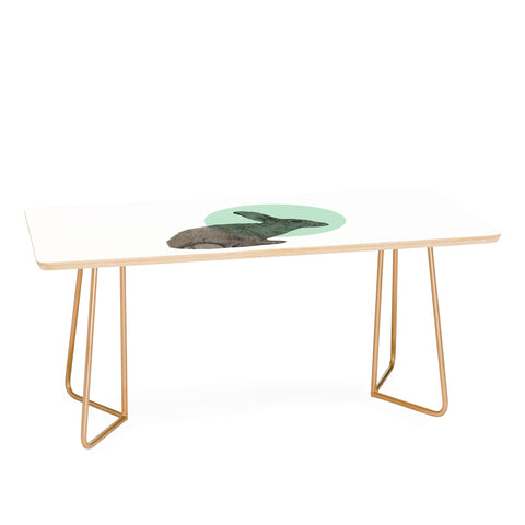 Morgan Kendall aqua rabbit Coffee Table