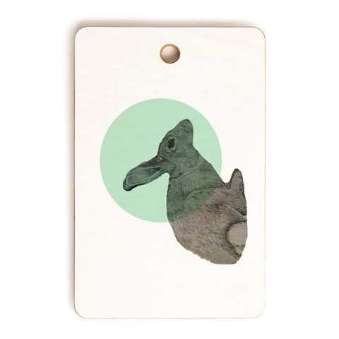 Morgan Kendall aqua rabbit Cutting Board Rectangle