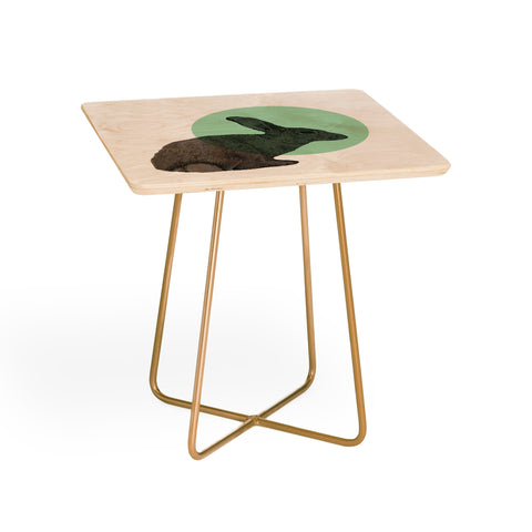 Morgan Kendall aqua rabbit Side Table