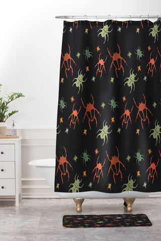 Morgan Kendall beetlejuice Shower Curtain And Mat