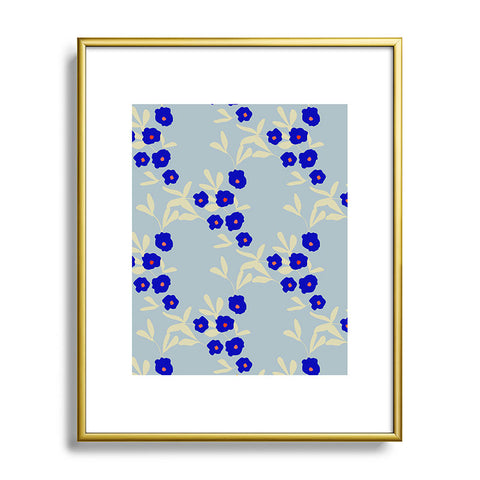 Morgan Kendall blue bells Metal Framed Art Print