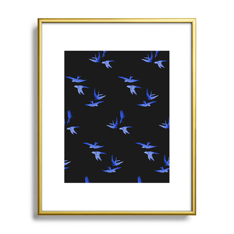 Morgan Kendall blue birds Metal Framed Art Print