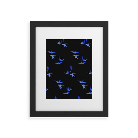 Morgan Kendall blue birds Framed Art Print