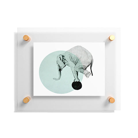 Morgan Kendall blue elephant Floating Acrylic Print