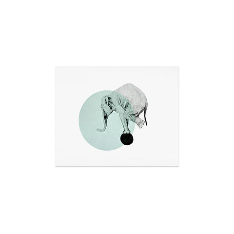 Morgan Kendall blue elephant Art Print