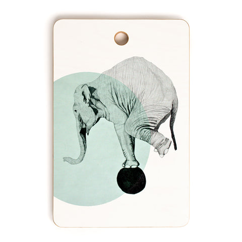 Morgan Kendall blue elephant Cutting Board Rectangle