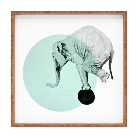 Morgan Kendall blue elephant Square Tray