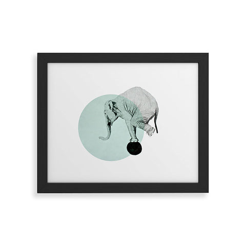 Morgan Kendall blue elephant Framed Art Print