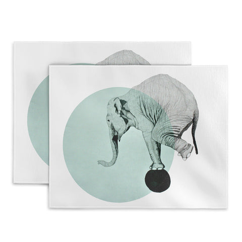 Morgan Kendall blue elephant Placemat