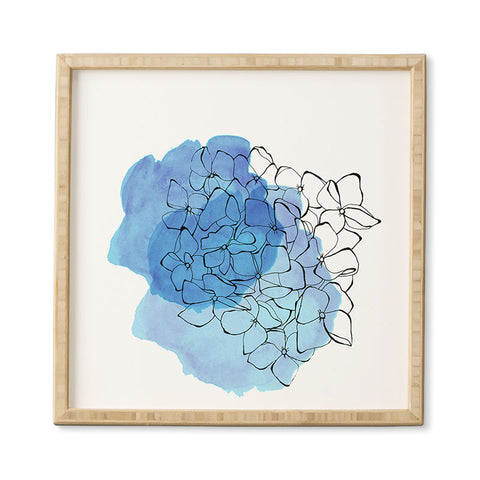 Morgan Kendall blue hydrangea Framed Wall Art