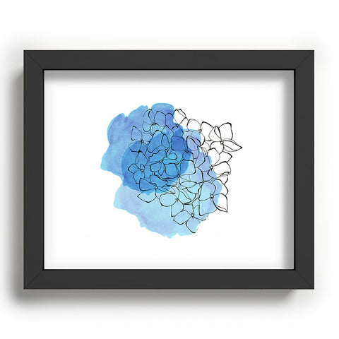 Morgan Kendall blue hydrangea Recessed Framing Rectangle