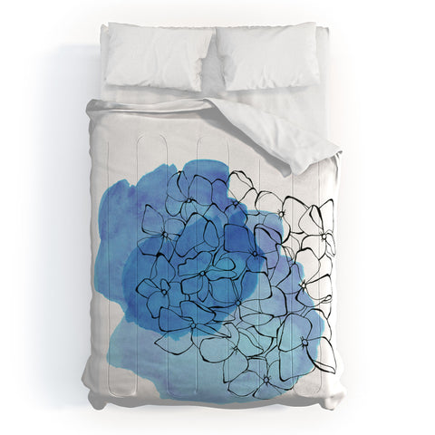 Morgan Kendall blue hydrangea Comforter