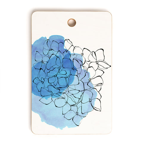 Morgan Kendall blue hydrangea Cutting Board Rectangle