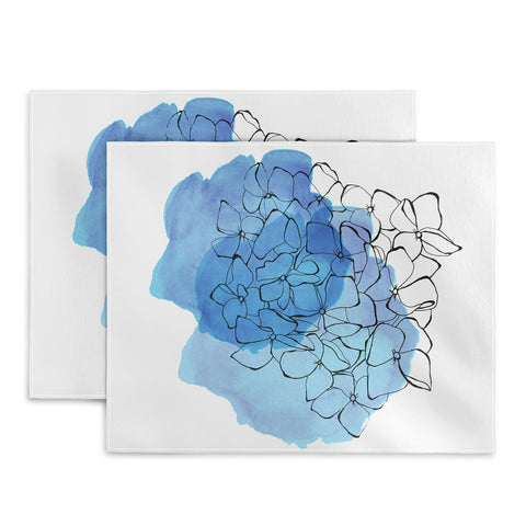 Morgan Kendall blue hydrangea Placemat