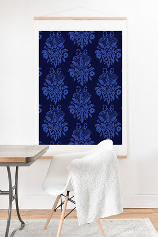 Morgan Kendall blue lace Art Print And Hanger