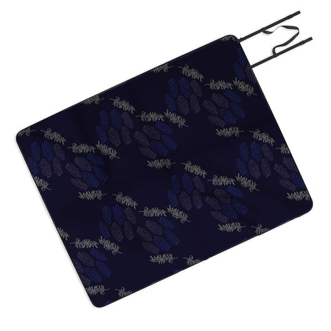 Morgan Kendall blue winter Picnic Blanket