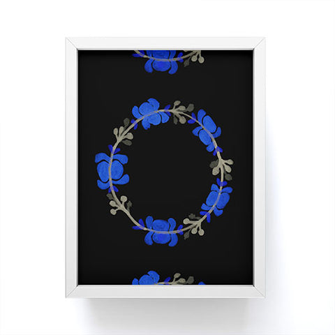 Morgan Kendall blue wreath Framed Mini Art Print