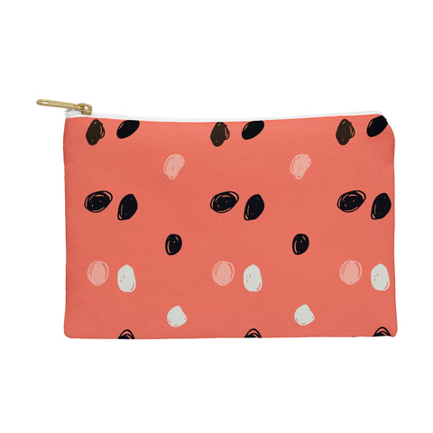 Morgan Kendall coral scribble Pouch