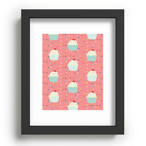 Morgan Kendall cupcakes and sprinkles Recessed Framing Rectangle