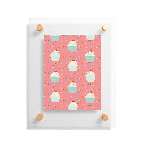 Morgan Kendall cupcakes and sprinkles Floating Acrylic Print