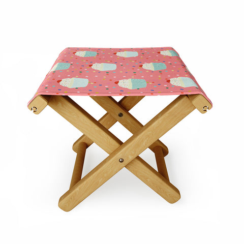 Morgan Kendall cupcakes and sprinkles Folding Stool