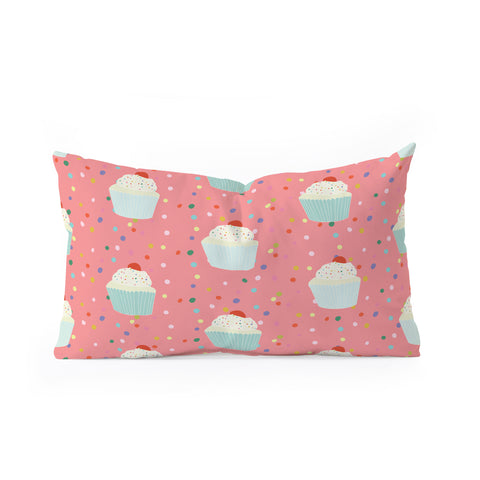 Morgan Kendall cupcakes and sprinkles Oblong Throw Pillow