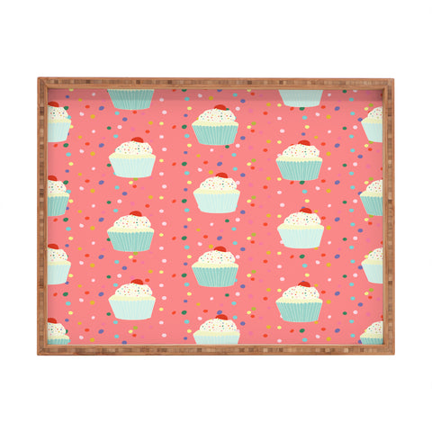 Morgan Kendall cupcakes and sprinkles Rectangular Tray