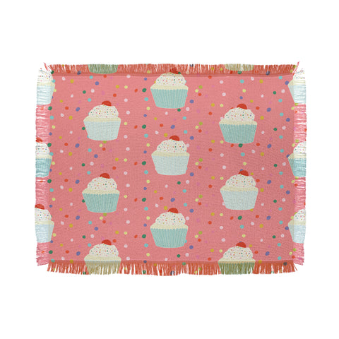 Morgan Kendall cupcakes and sprinkles Throw Blanket